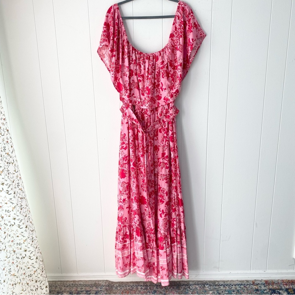 Sugarlips Aiza Floral Otis Off The Shoulder Maxi Dress Curve Size 2X New! - Picture 3 of 15